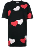 Anna K - Hearts T-shirt Dress - Women - Cotton/polyester/spandex/elastane/microfibre - Xs, Blue, Cotton/polyester/spandex/elastane/microfibre