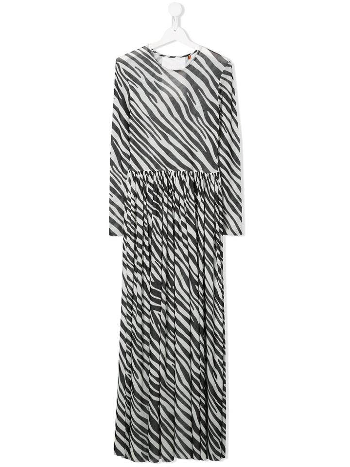 Caroline Bosmans Teen Zebra Maxi Dress - Black