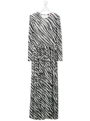 Caroline Bosmans Teen Zebra Maxi Dress - Black