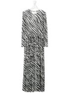 Caroline Bosmans Teen Zebra Maxi Dress - Black