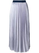 Semicouture Pleated Midi Skirt - Blue