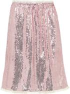 Miu Miu Sequinned A-line Skirt - Pink