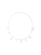 E.m. Crystal Chain Necklace - Metallic