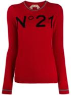 Nº21 Knitted Logo Sweater - Red