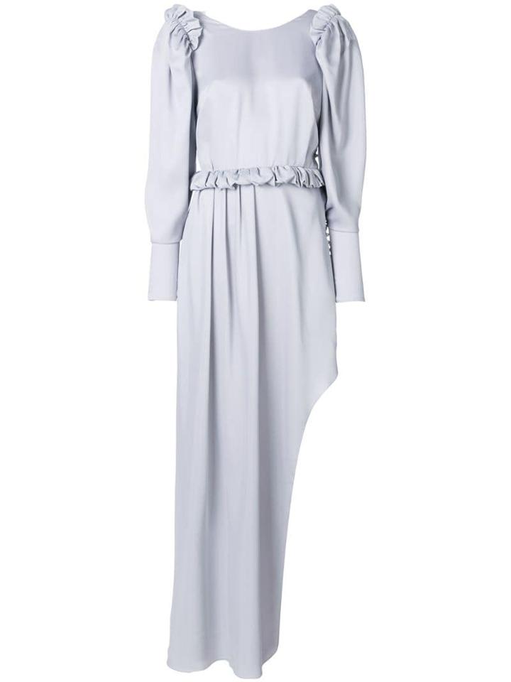 Magda Butrym Long Ruffle-detail Dress - Pink