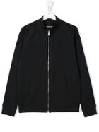 Emporio Armani Kids Zipped Bomber Jacket - Blue