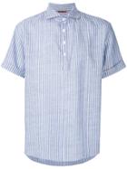 Barena Shortsleeved Striped Shirt - Blue