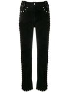 De La Vali Stud Embellished Trousers - Black