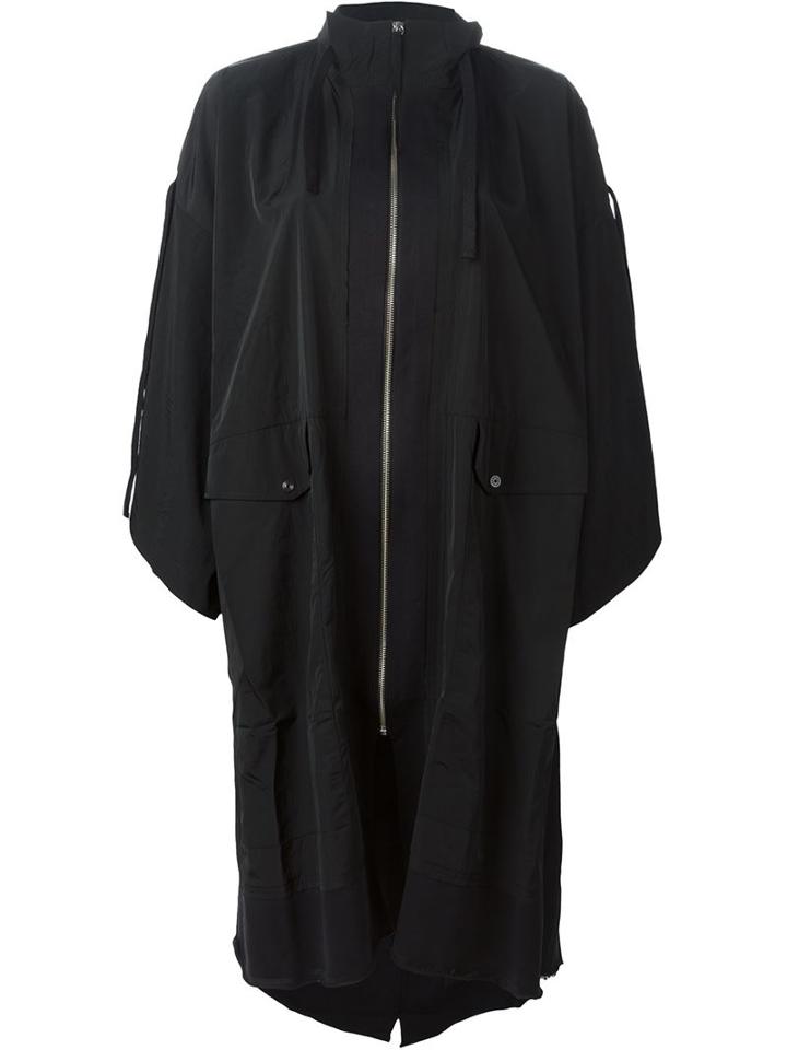 Silent Damir Doma 'jalyas' Loose Fit Parka, Women's, Size: Small, Black, Cotton/polyamide