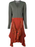 Chloé Two-tone Ruffle Dress - Green
