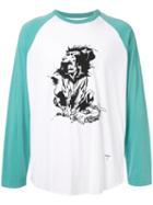 Supreme Lion Print Raglan Baseball Top - White