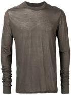 Rick Owens Drkshdw Long-sleeve Fitted Sweater - Grey