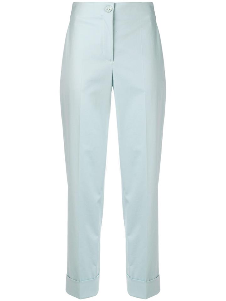 Salvatore Ferragamo Classic Cropped Trousers - Blue