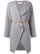 Vanessa Bruno Belted Coat, Women's, Size: 34, Grey, Cashmere/wool