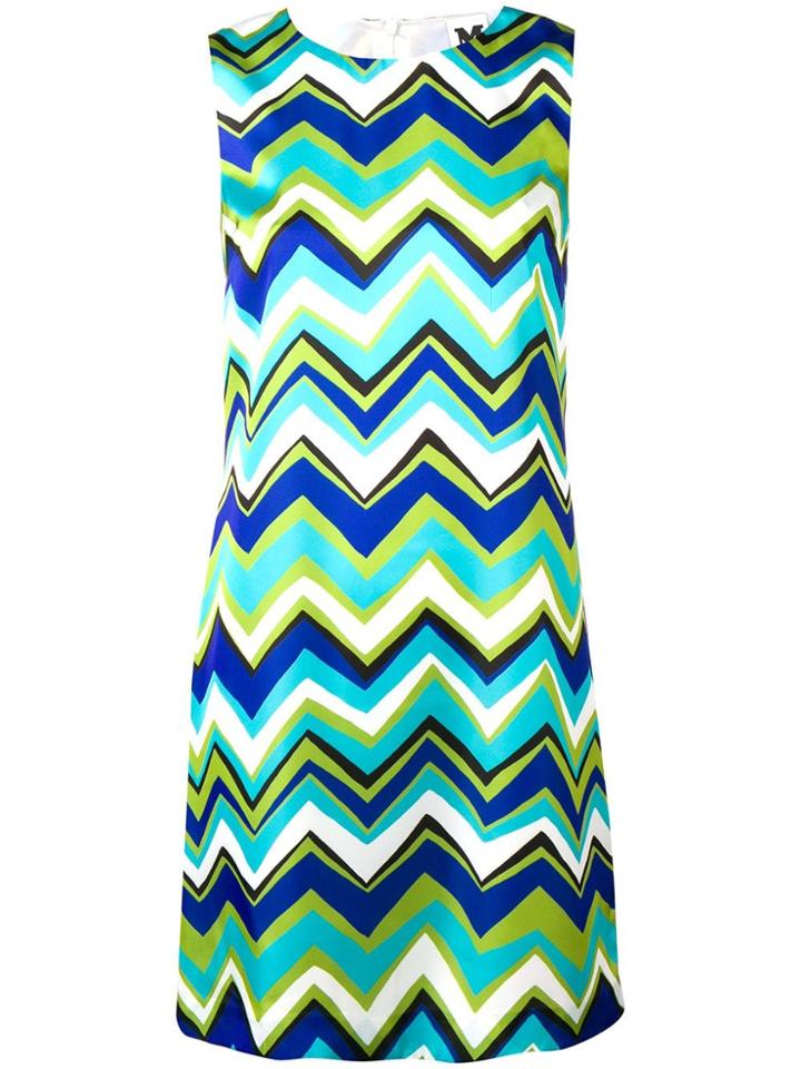 M Missoni Geometric Printed Dress - Blue