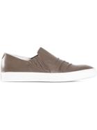 Alexandre Plokhov Crumpled Slip-on Sneakers, Men's, Size: 43, Grey, Goat Skin/rubber
