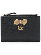 Gucci Bow Detail Zip Wallet - Black