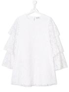 Dondup Kids Floral Lace Dress - White