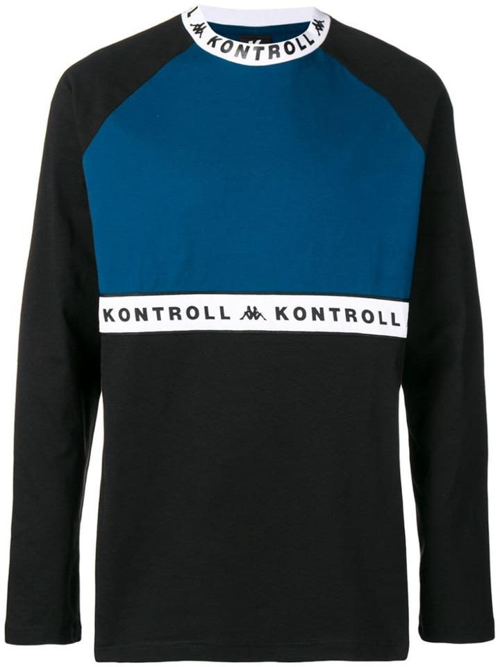 Kappa Kontroll Logo Colour Block T-shirt - Blue