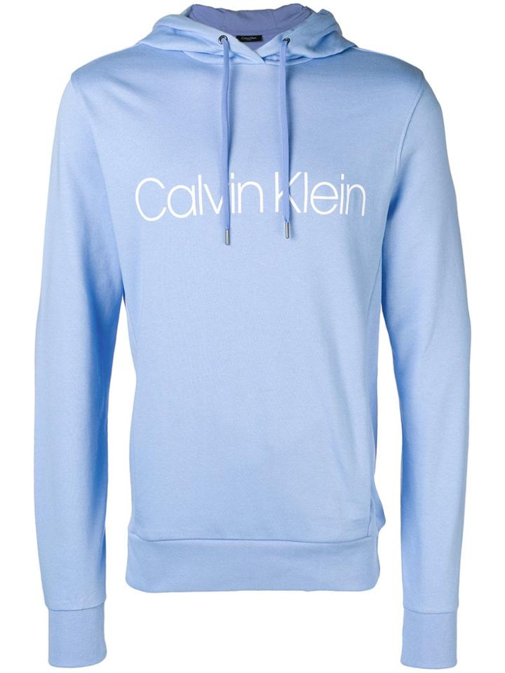 Calvin Klein Jeans Est. 1978 Logo Print Hoodie - Blue