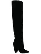 Saint Laurent Niki 105 Thigh-high Boots - Black
