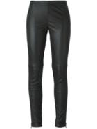 Burberry London Skinny Trousers, Women's, Size: 6, Black, Lamb Skin/cotton/lyocell/polyester