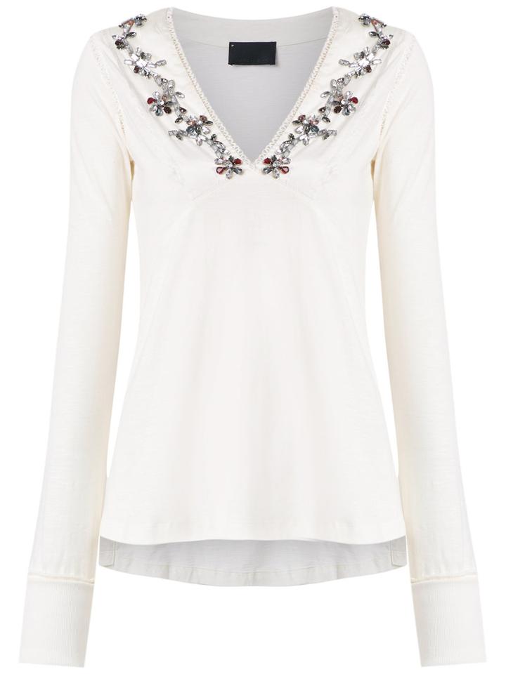 Andrea Bogosian - Embroidered Blouse - Women - Cotton - G, White, Cotton