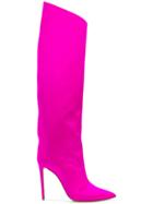 Alexandre Vauthier Knee Length Pointed Toe Boots - Pink & Purple
