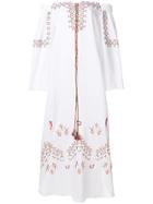 Ermanno Scervino Embroidered Off-the-shoulder Dress - White