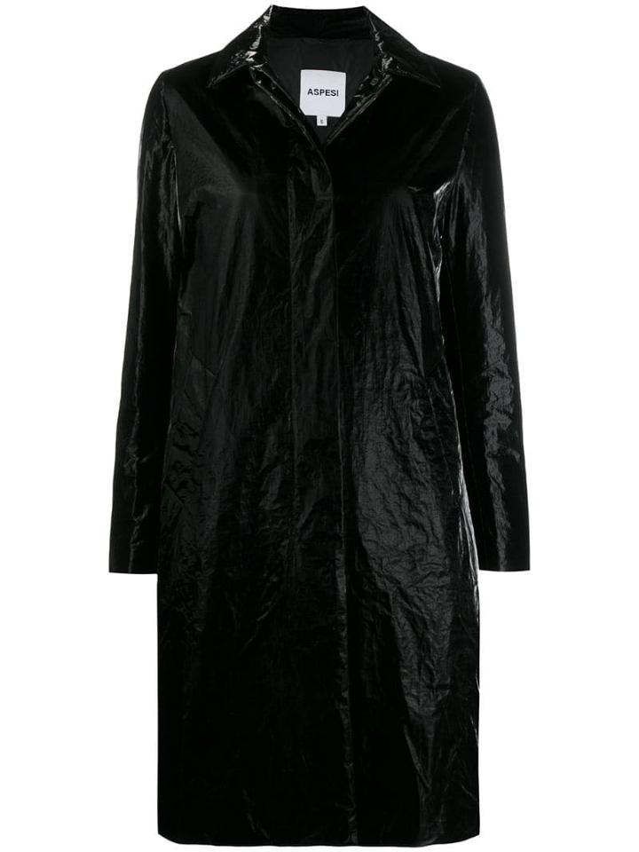 Aspesi Plastic-bag Coat - Black