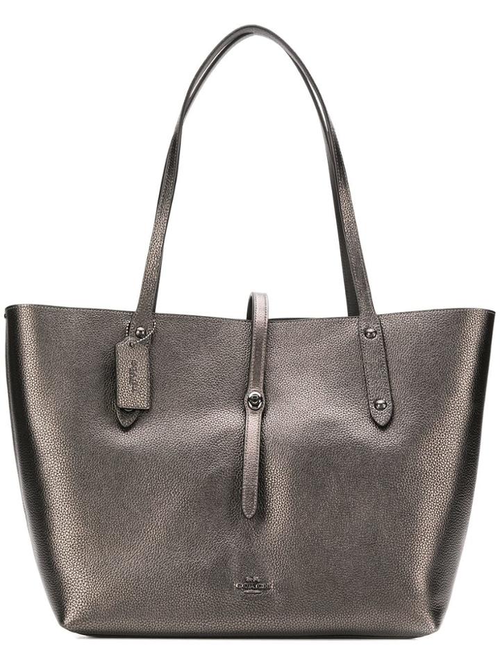Coach Market Tote Bag - Silver
