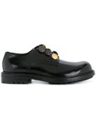 Dolce & Gabbana Button Detail Derby Shoes - Black