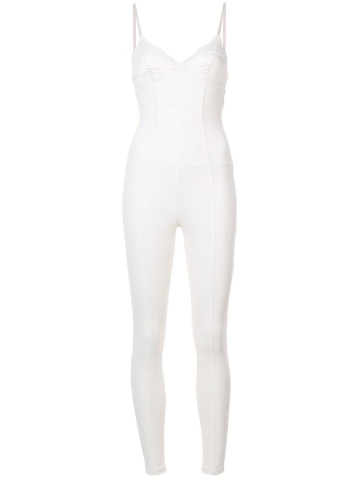 Fenty X Puma - Lace Detail Full Bodysuit - Women - Polyester/spandex/elastane - Xs, White, Polyester/spandex/elastane