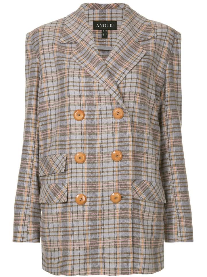 Anouki Checked Blazer - Pink
