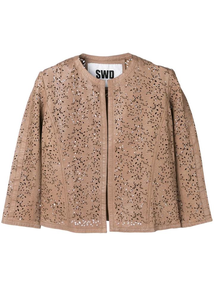 S.w.o.r.d 6.6.44 Cropped Cardigan - Brown