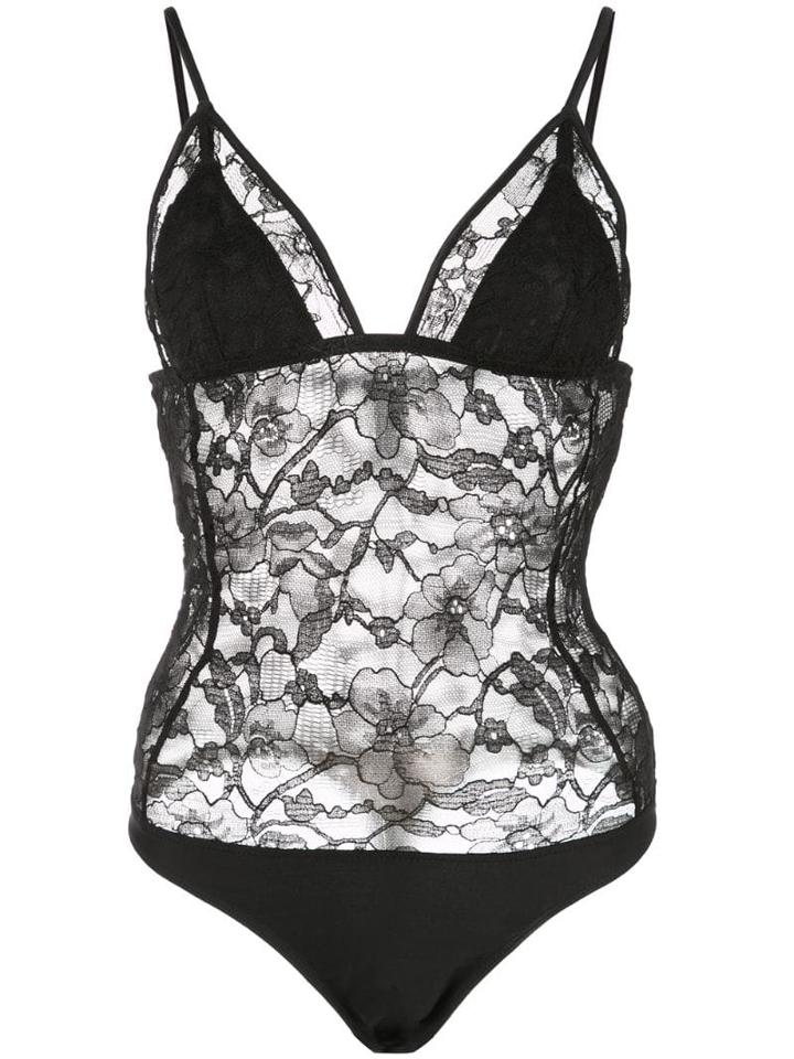 Fleur Du Mal Magnolia Lace Body - Black