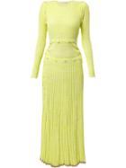 Christopher Esber Pleated Knitted Dress - Yellow