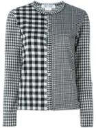 Comme Des Garçons Comme Des Garçons Checked Panel Cardigan, Women's, Size: M, Black, Cotton/polyester