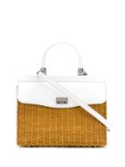 Rodo Panelled Woven Tote - Neutrals