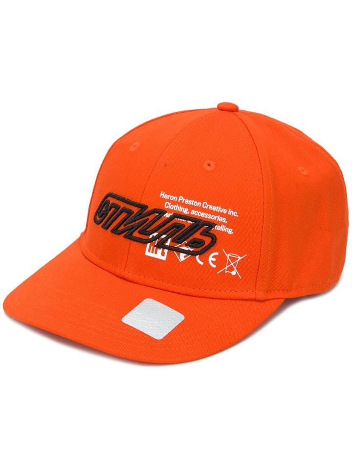 Heron Preston Embroidered Logo Baseball Cap - Orange