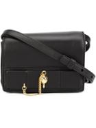 Anthony Vaccarello Mini Crossbody Bag, Women's, Black, Calf Leather