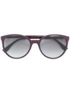 Fendi Eyewear Gradient Round Sunglasses - Pink & Purple