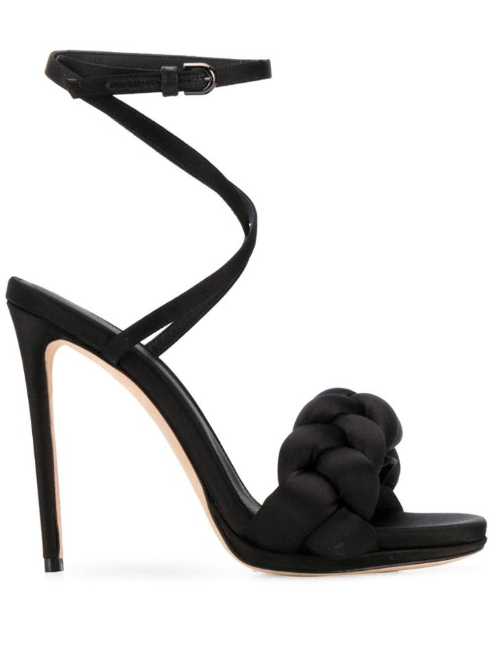 Marco De Vincenzo Open-toe Woven Sandals - Black