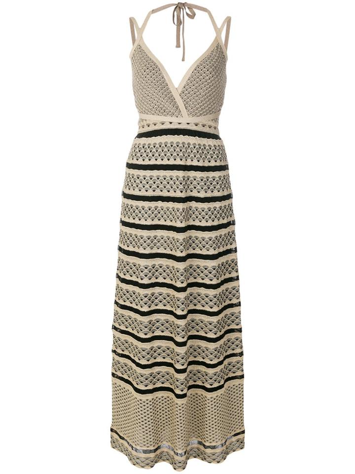 M Missoni Fantasia Halter Maxi Dress - Metallic