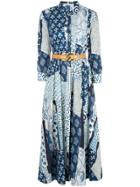 Oscar De La Renta Patchwork Print Shirt Dress - White