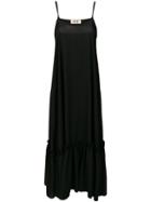 Gina Ruffle Detail Maxi Dress - Black