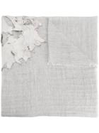 Cutuli Cult Distressed Layer Detail Large Scarf - White
