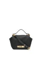 Moschino Logo Plaque Crossbody Bag - Black