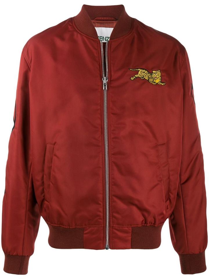 Kenzo Jumping Tiger Bomber Jacket - Orange