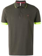 Sun 68 Contrast Polo Shirt, Men's, Size: Medium, Green, Cotton/spandex/elastane